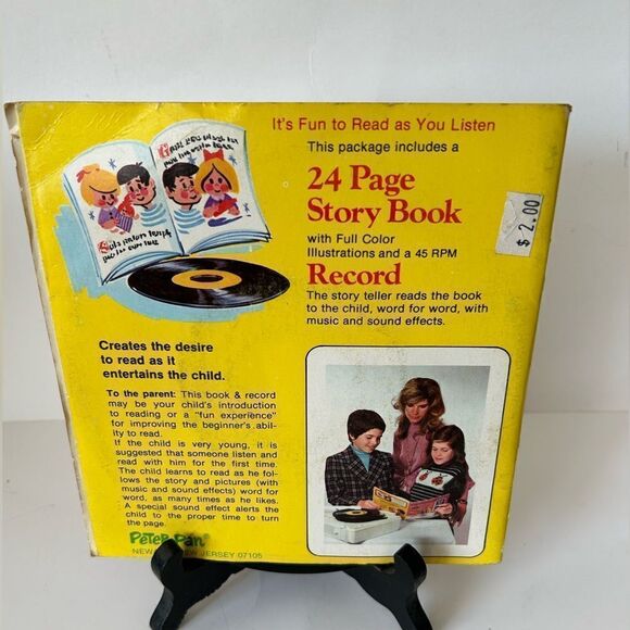 Pinocchio 7' Vinyl Record Book, Peter Pan Records-1946 Children's Story, 1971 - Picture 2 of 4